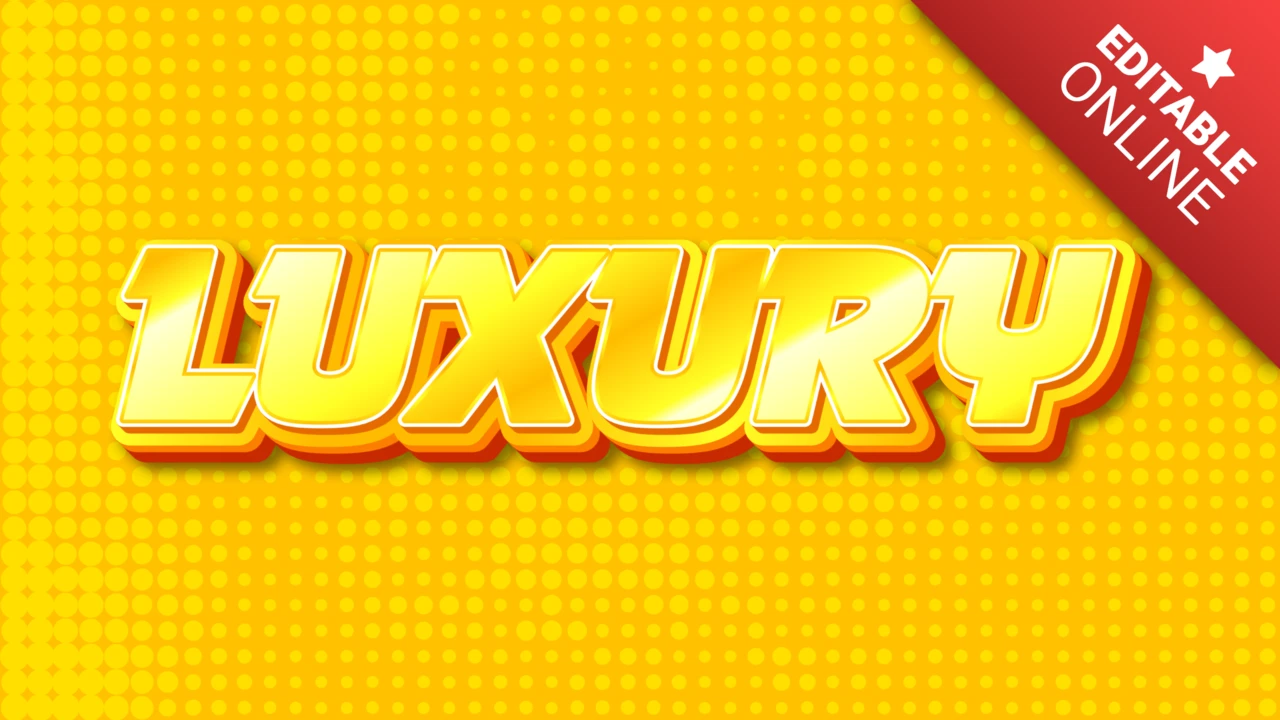 Effet de texte 3d luxueux et doré