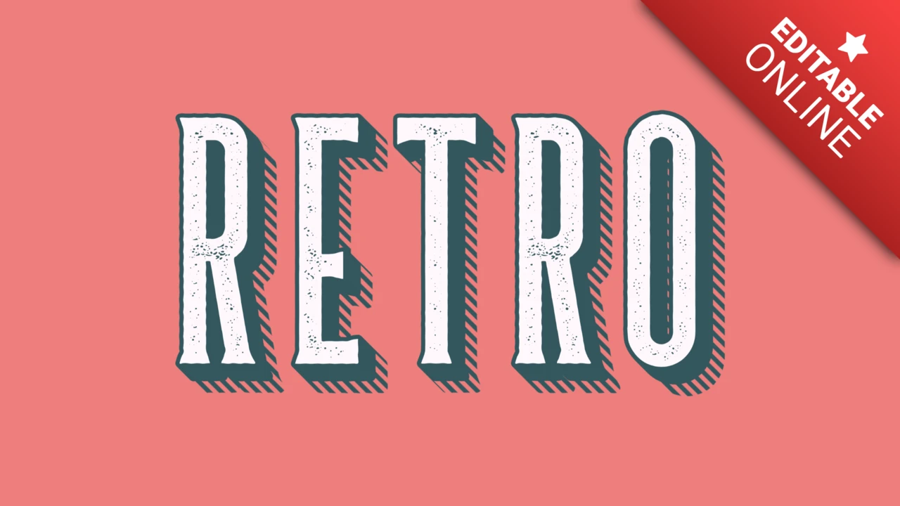 Lettertype in retrostijl