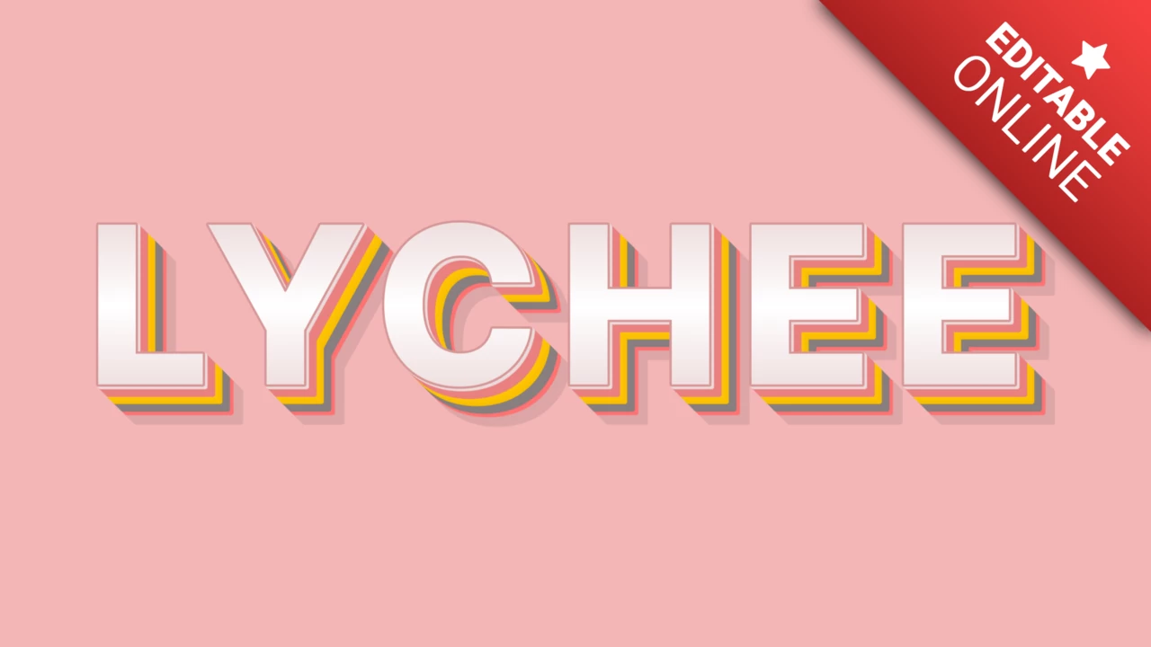Effet de texte litchi