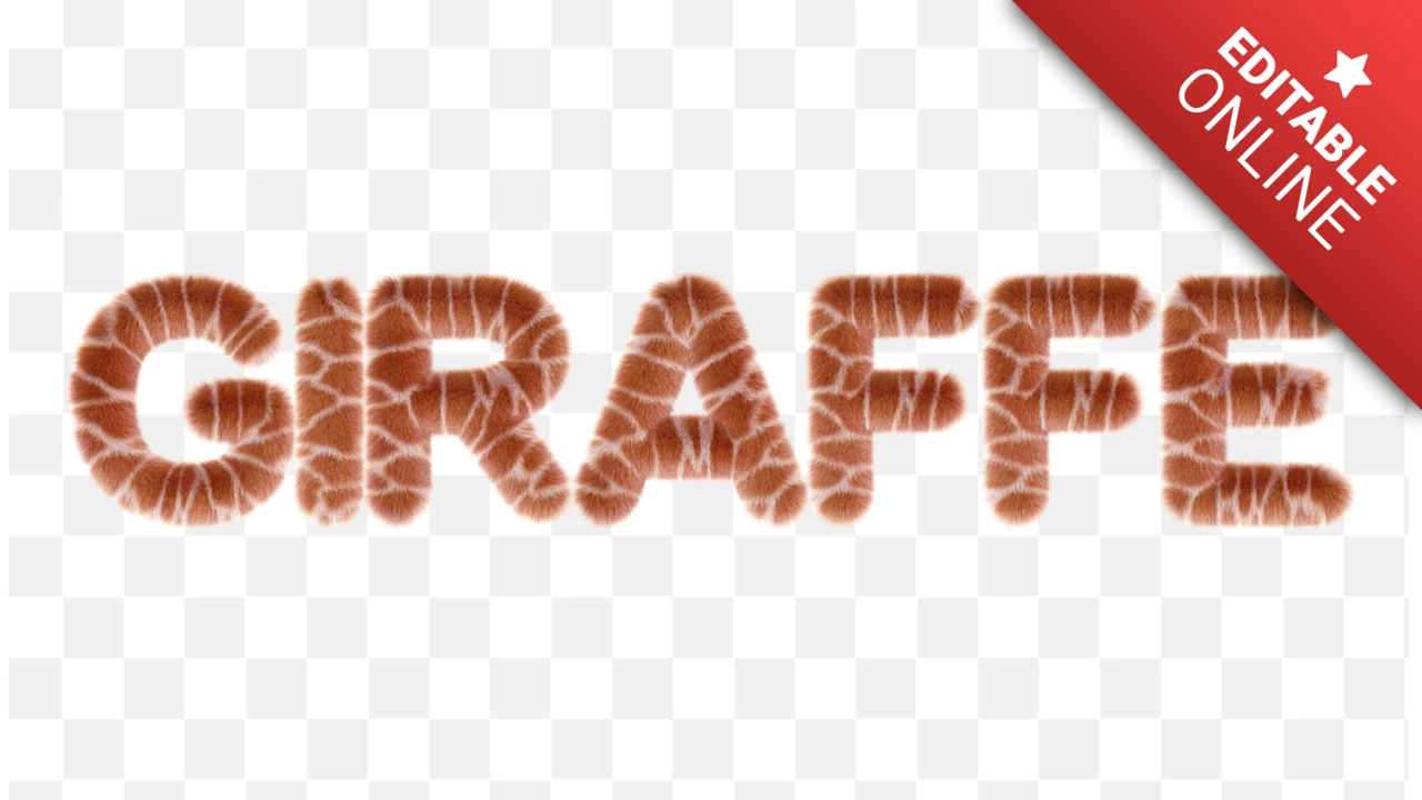 Schriftart Giraffenfell
