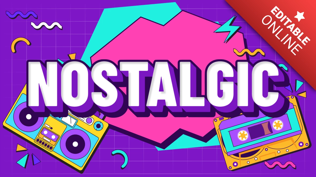 Effet de texte nostalgique des années 90