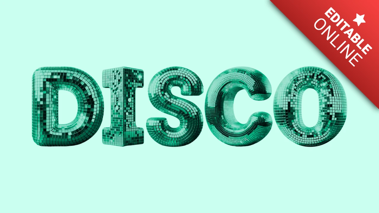 Fuente bola de discoteca verde