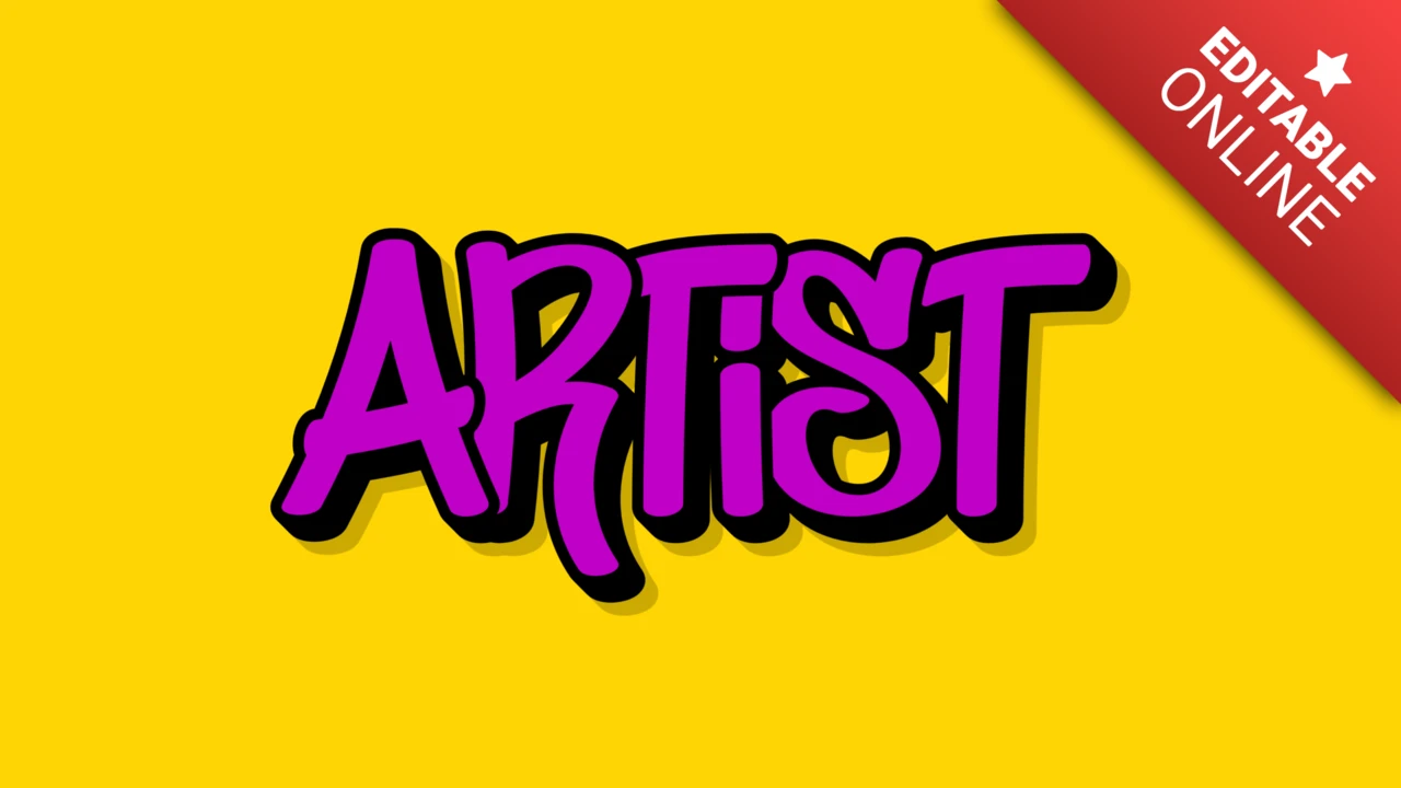 Effet de texte graffiti pop art
