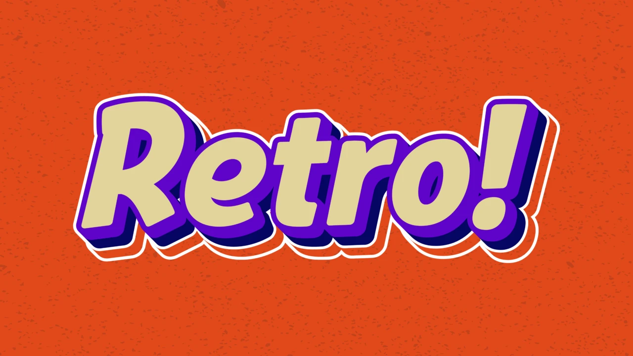 Retro tekst effect