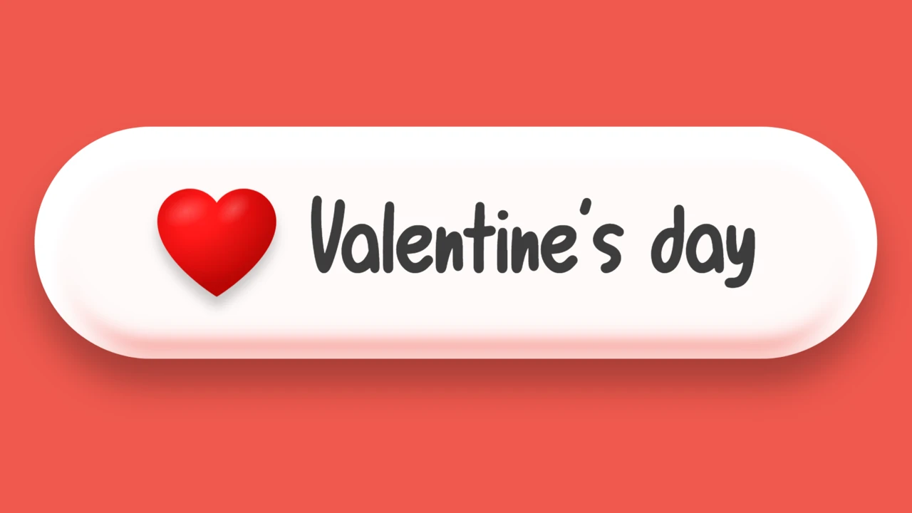 Valentinstag Liebes-Icon Button-Stil