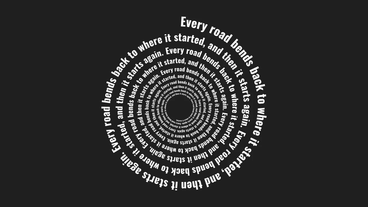 Text Spiral Effect
