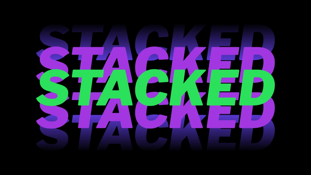 Layered Neon Typography Text Effect
