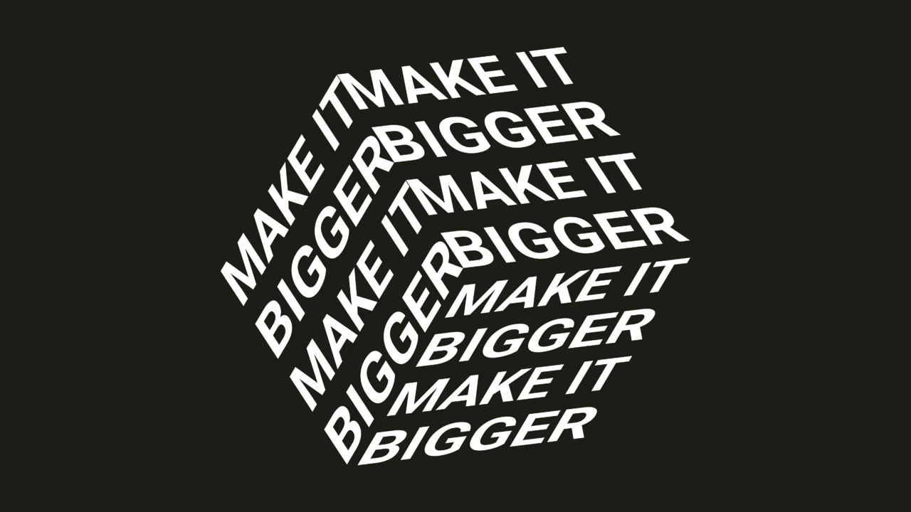 3D Text Cube Effect