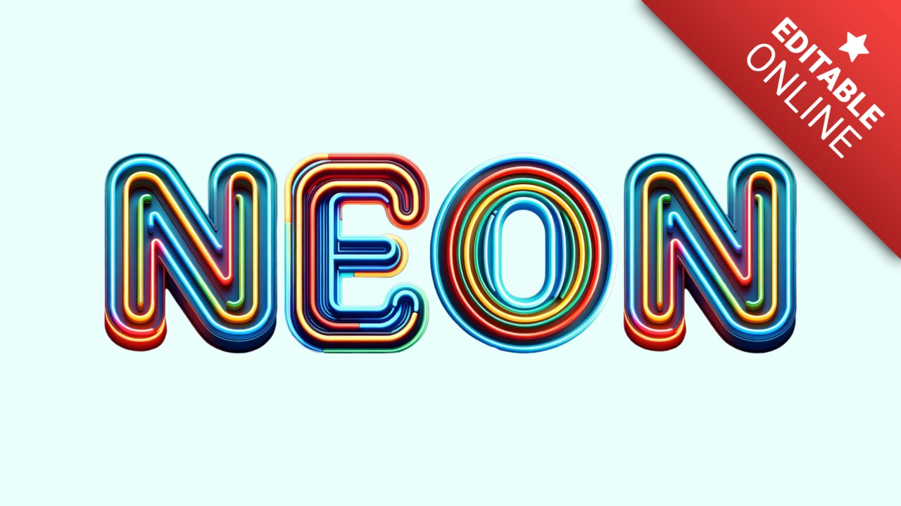 Fonte do alfabeto neon