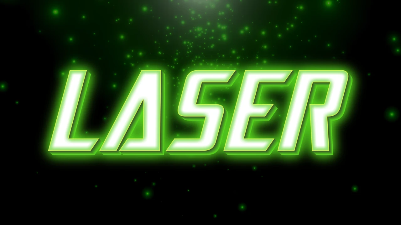 Neon Green Laser Glow Text Effect