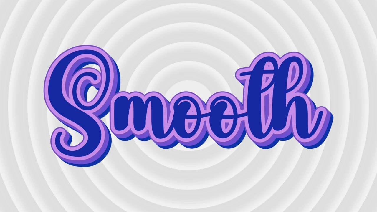 Glattes Skripttexteffekt retro funky Typografie