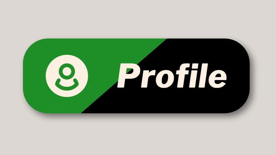 Pulsante piatto moderno profilo arrotondato nero verde