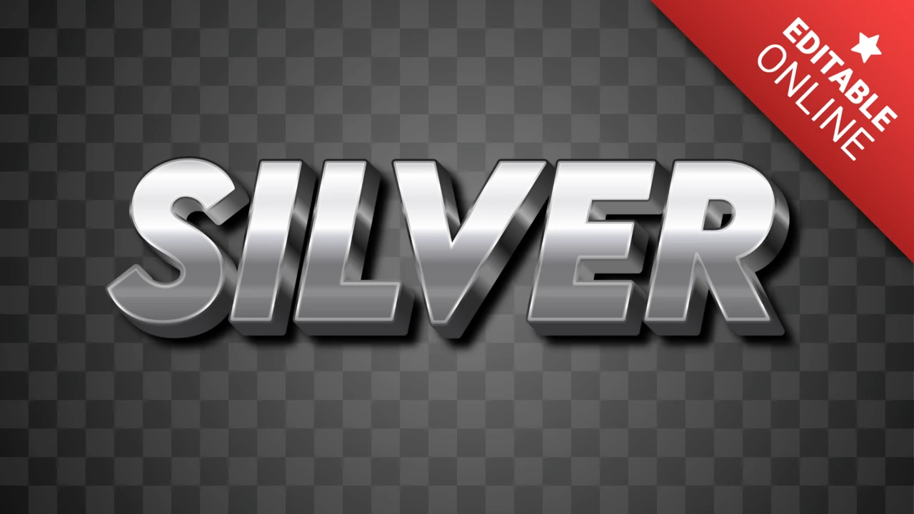 Silver Text Effect