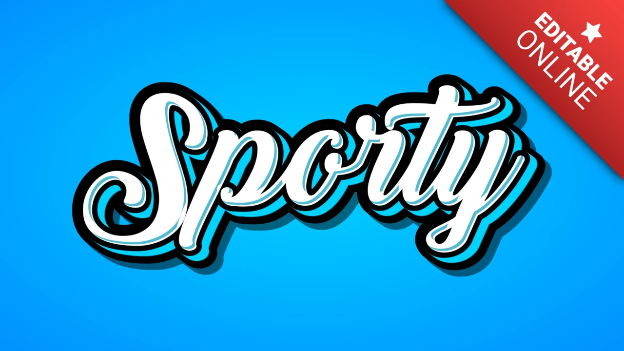 Effet de texte sportif et élégant