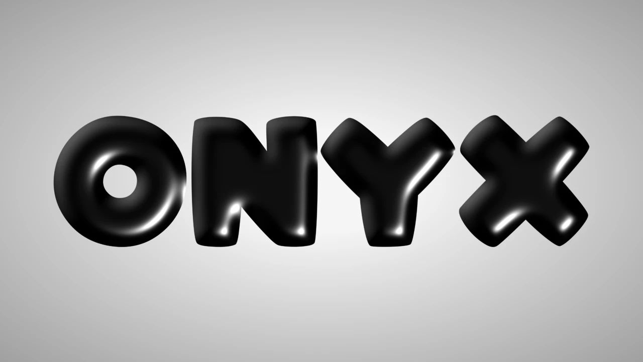Glanzend zwarte onyx texteffect
