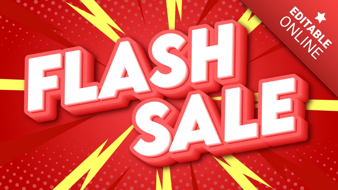 Efekt tekstowy wyprzedaży Flash