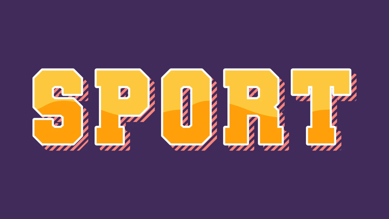 Vintage sportliche Typografie Texteffekt