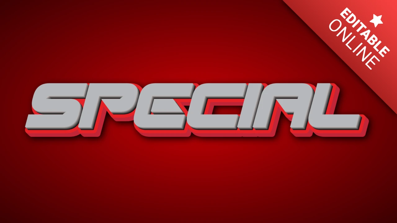 Roter spezieller Texteffekt