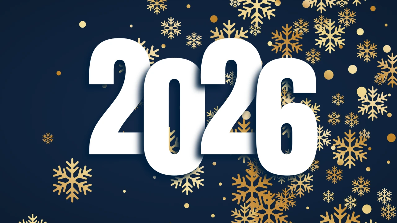 Efekt tekstowy zimowej celebracji 2026