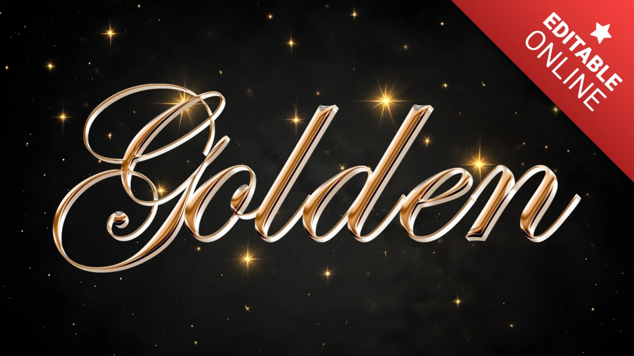 Effetto testo oro 3d