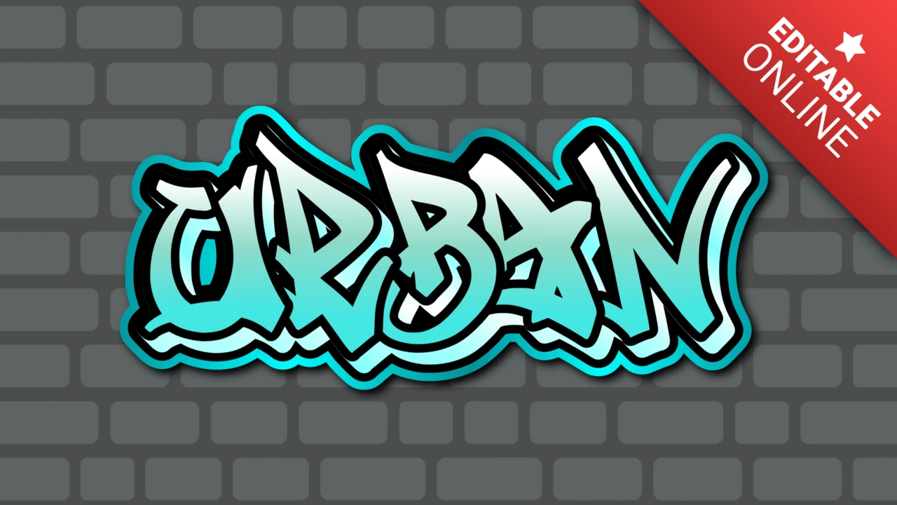 Miejski efekt tekstowy w stylu graffiti