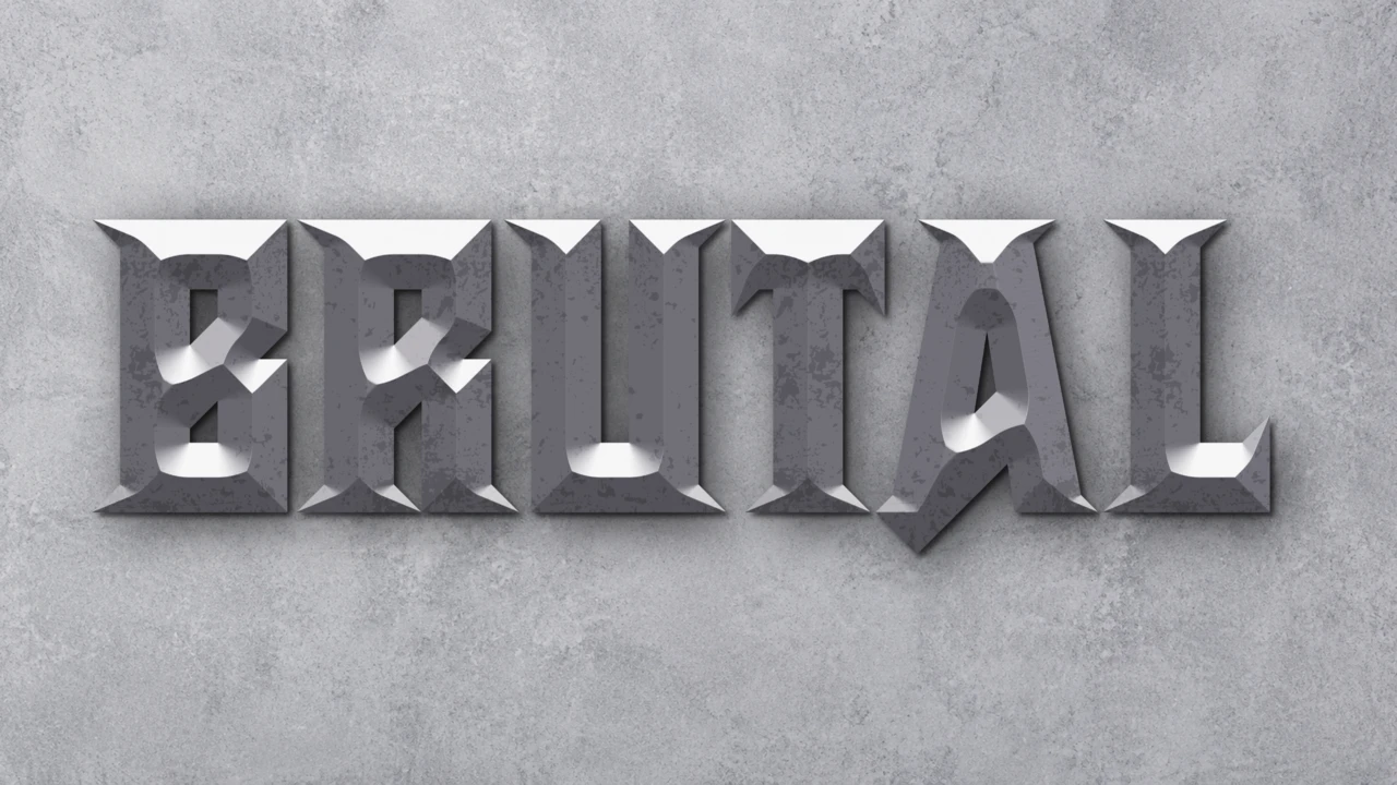 3D Stone Text Effect