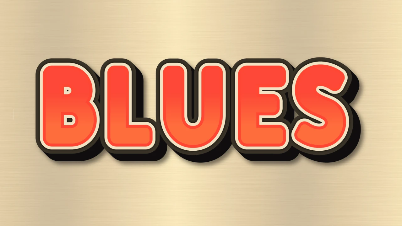 Retro Orange Gradient 3D Text Effect