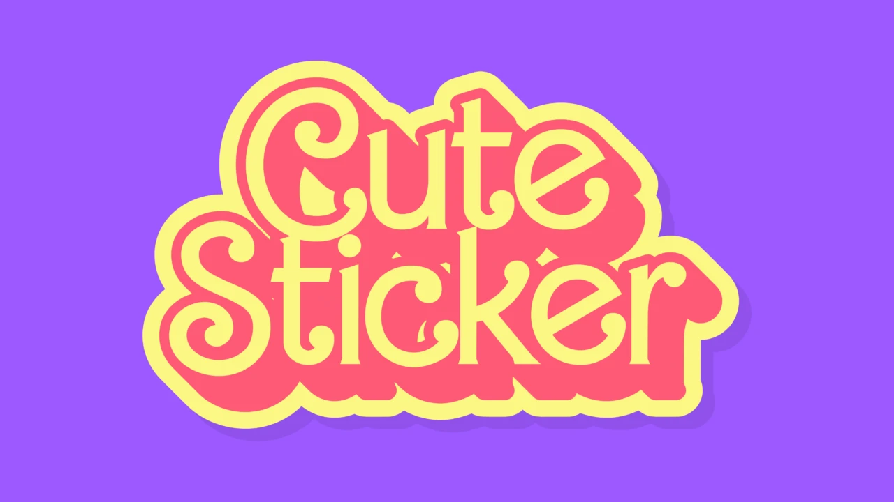 Playful Retro Cartoon Sticker Text Effect