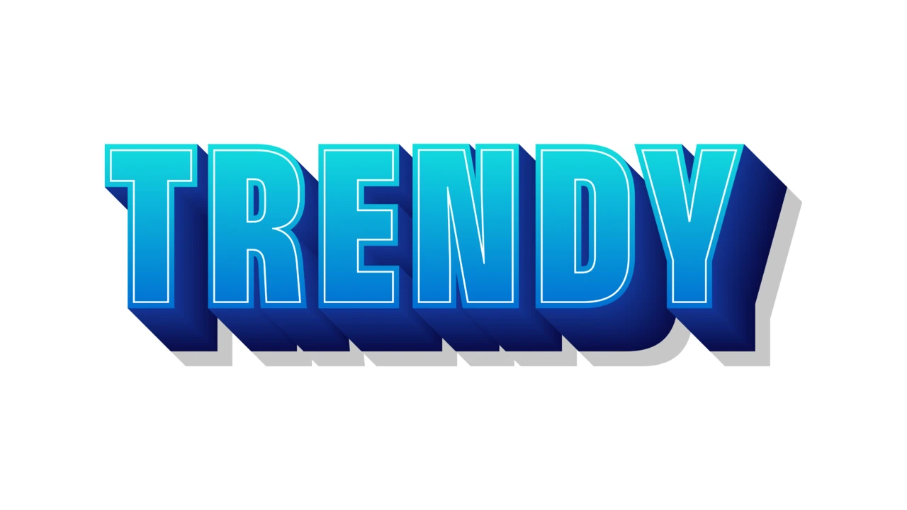 Efecto de texto 3D azul estilo burbuja redondeada