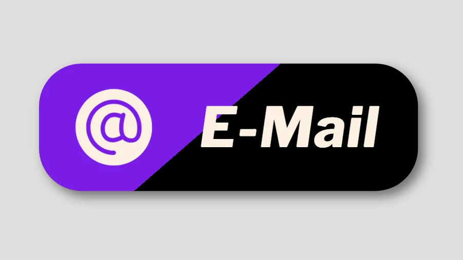 Icona email viola nero arrotondata pulsante piatto moderno
