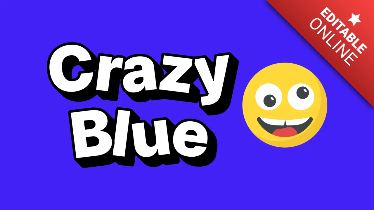 Efecto de texto azul loco