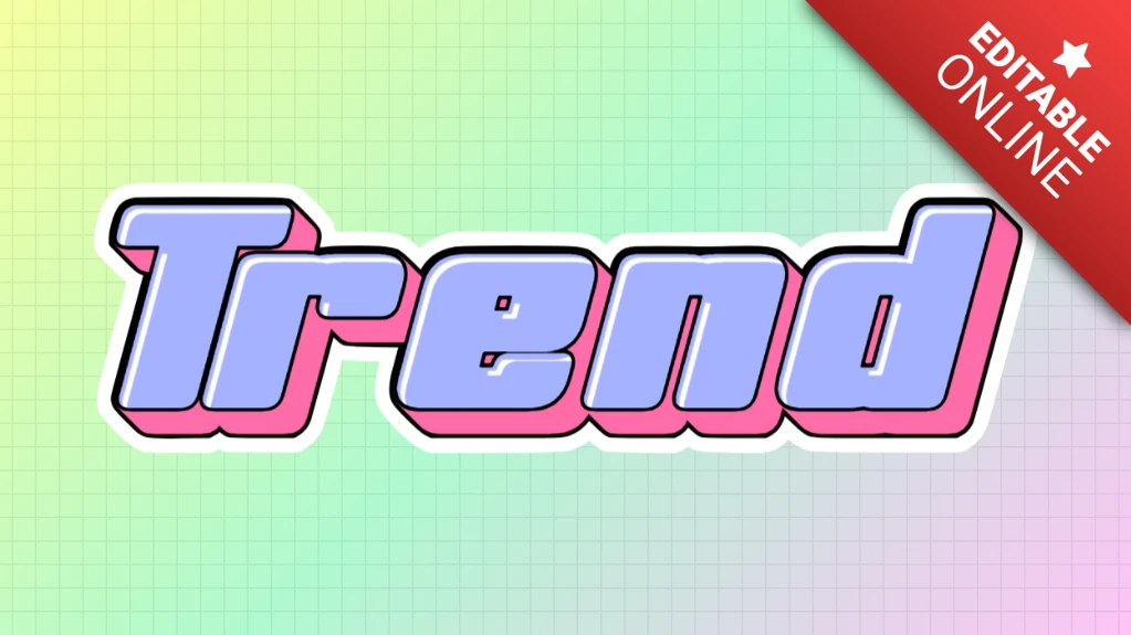 Efeito de texto retro trend y2k