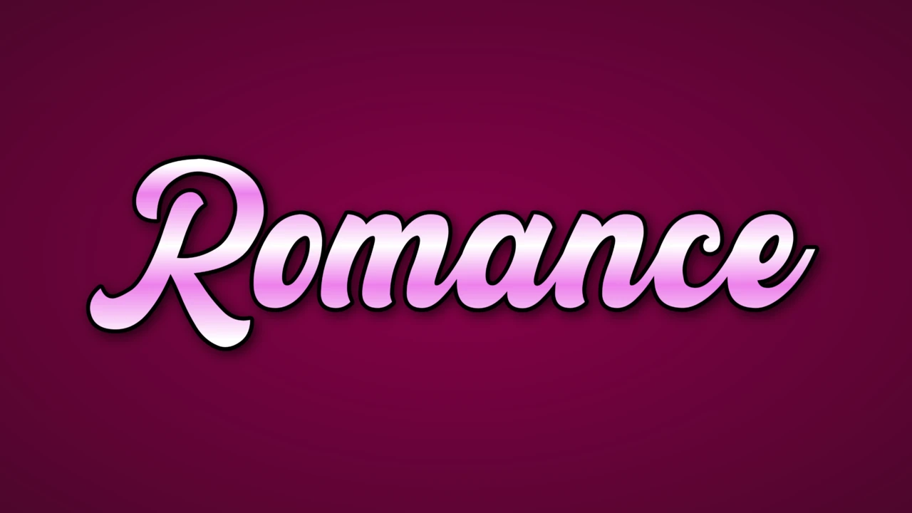 Effet de texte en script rose romantique