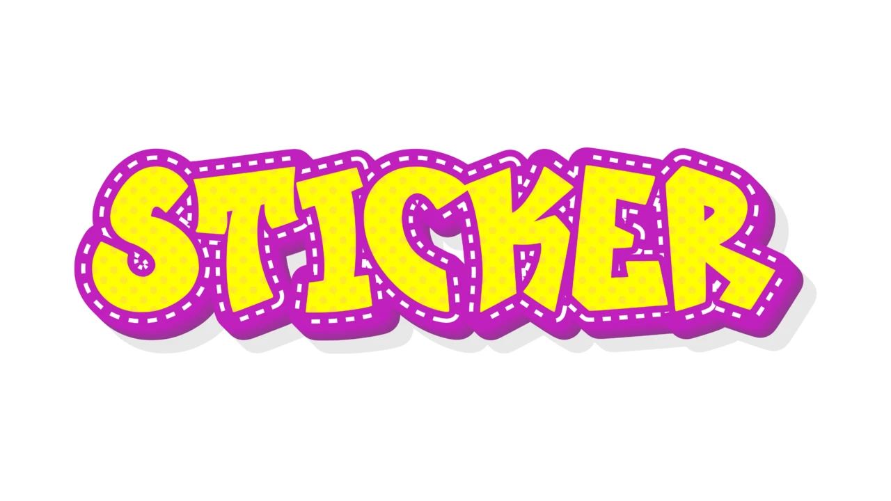 Cartoon Pop Sticker Text Effect