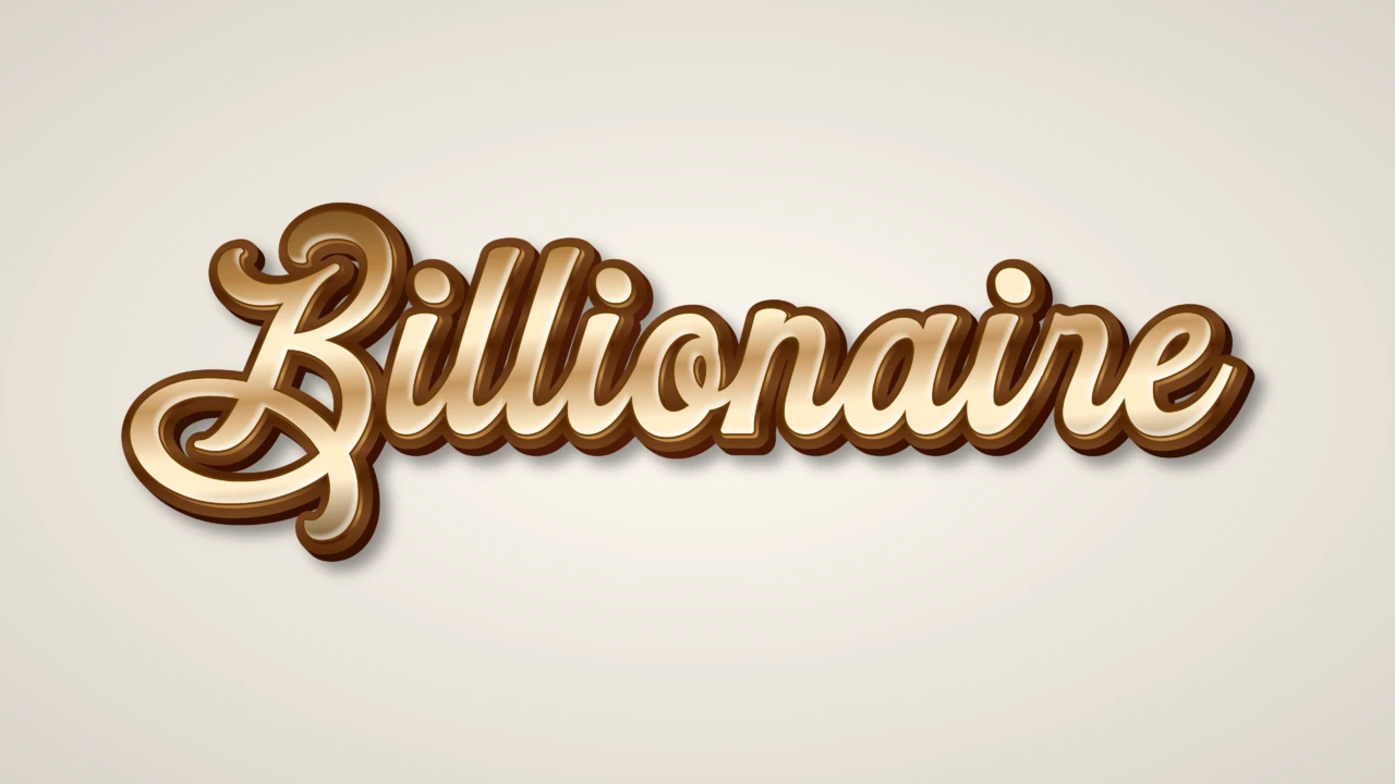 Elegant Gold Script Billionaire Text Effect