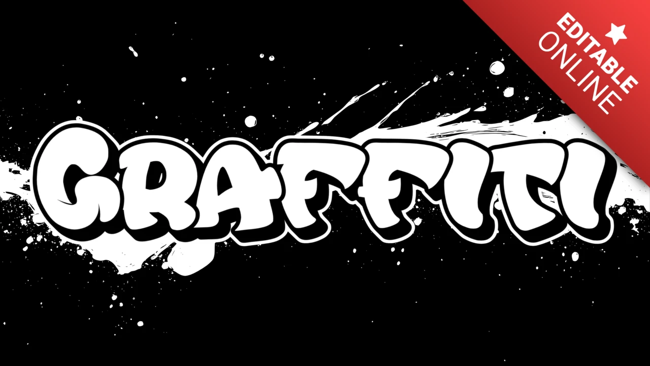Zwart graffiti lettertype