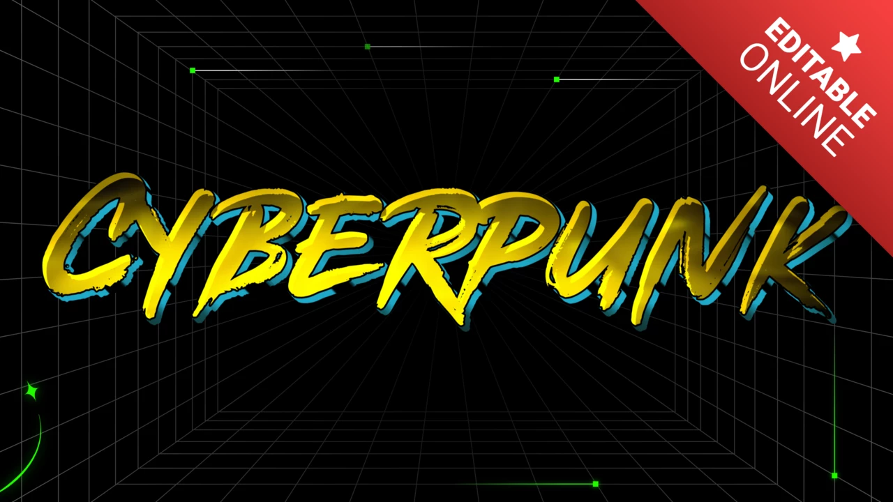 Cyberpunk-Textstileffekt