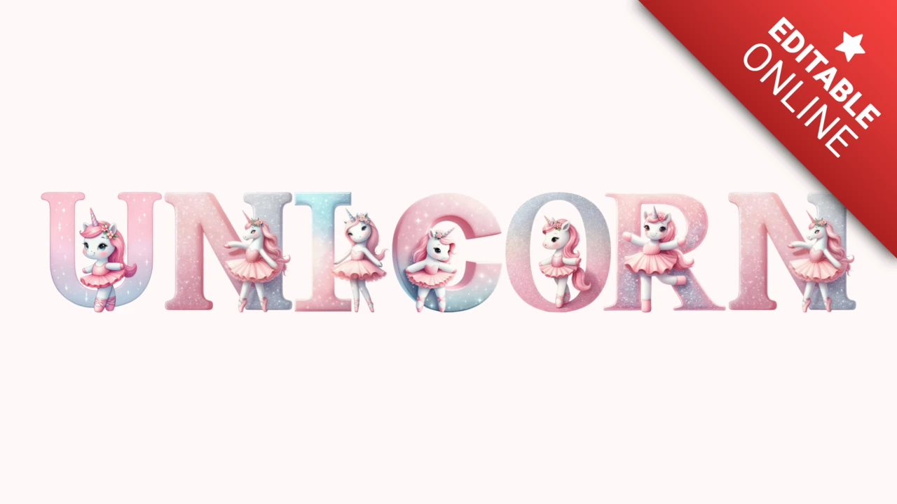 Ballerina eenhoorn lettertype
