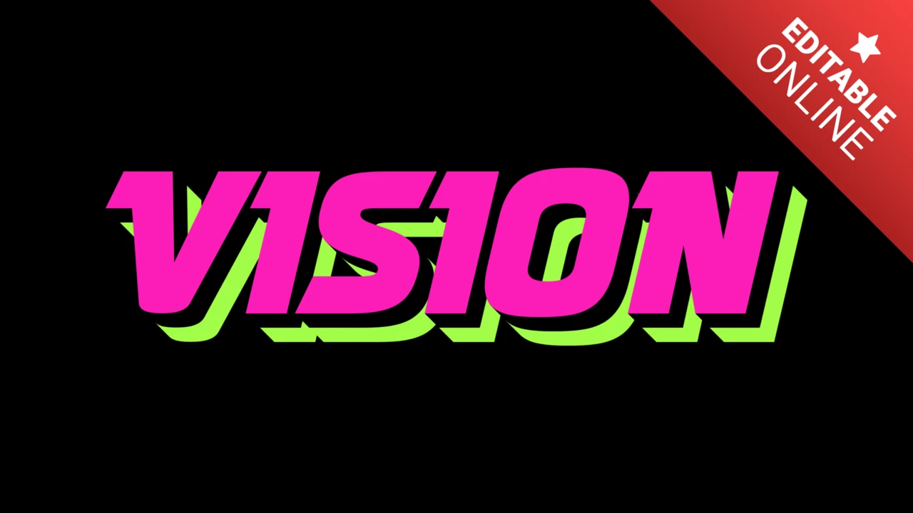 Efecto de texto futurista rosa verdoso