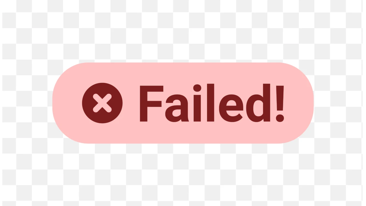 Red Alert Button Failed Text Effect