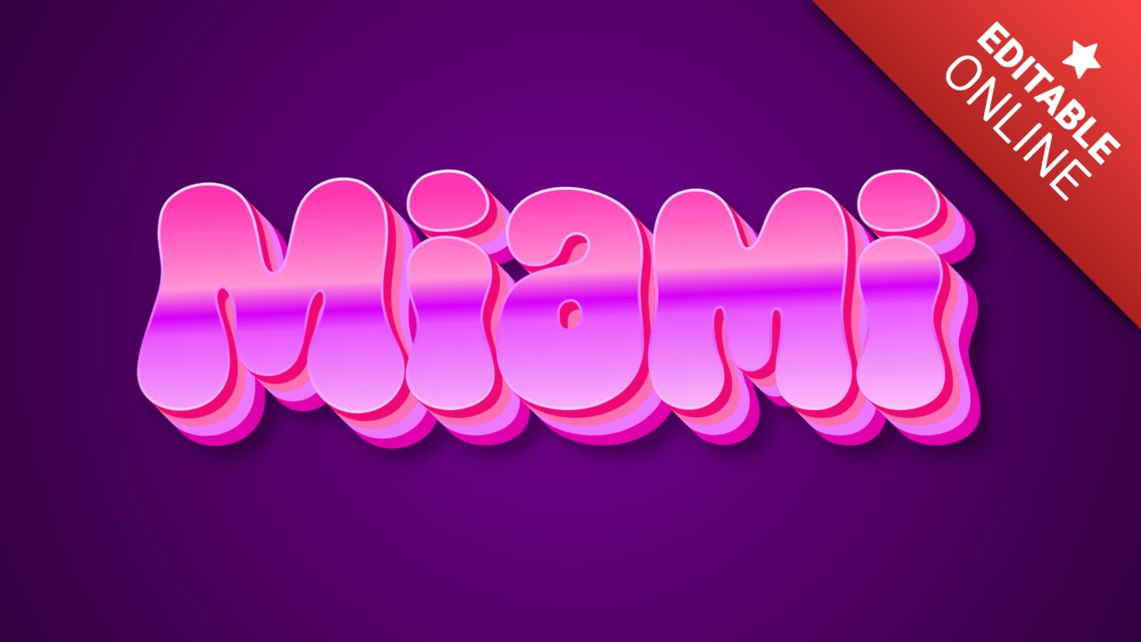 Effet de texte violet Miami
