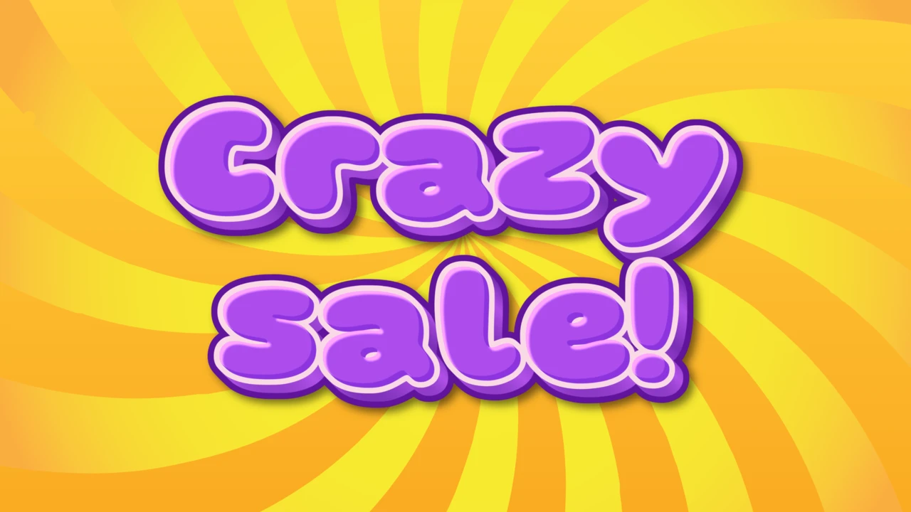 Sale Announcement - Funny Text Effect