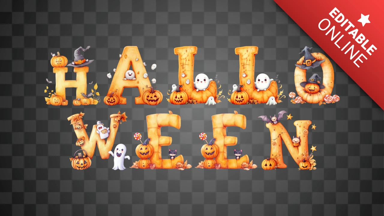 Fonte do alfabeto de Halloween