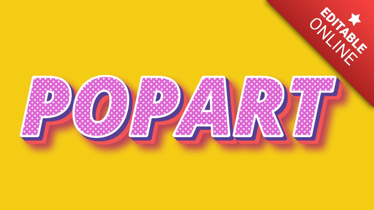 Pop art kropki różowy efekt tekstowy