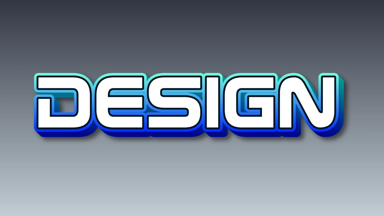 Futuristic 3D Style Text Effect