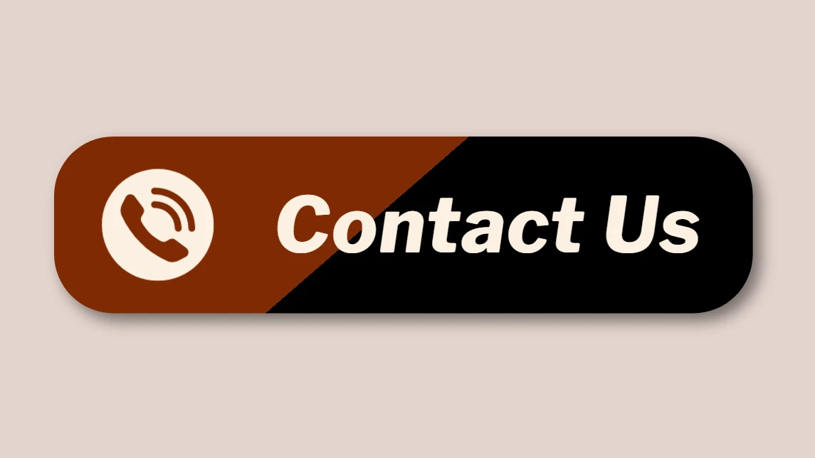 Black and Brown Contact Us Flat Modern Button
