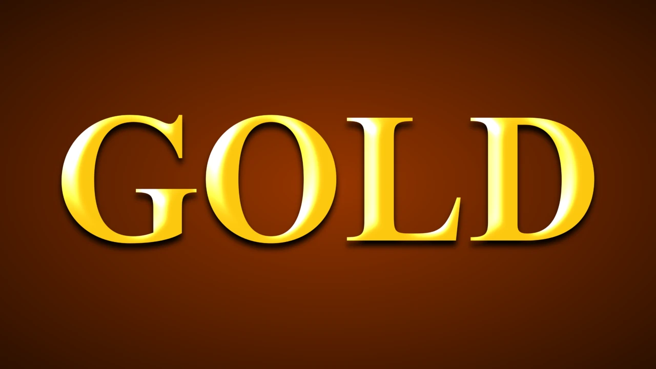 Gouden texteffect luxe metalen letters