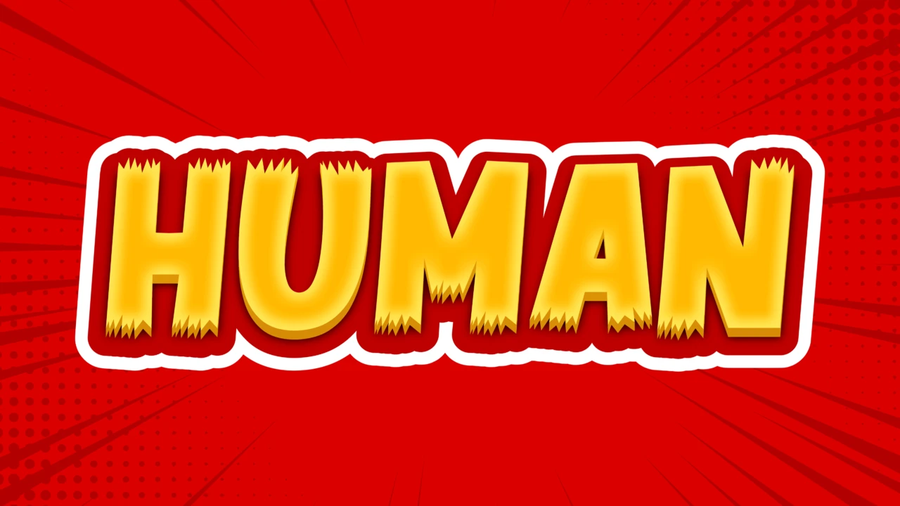 Comic Style Human Superhero Yellow 3D Text Effect