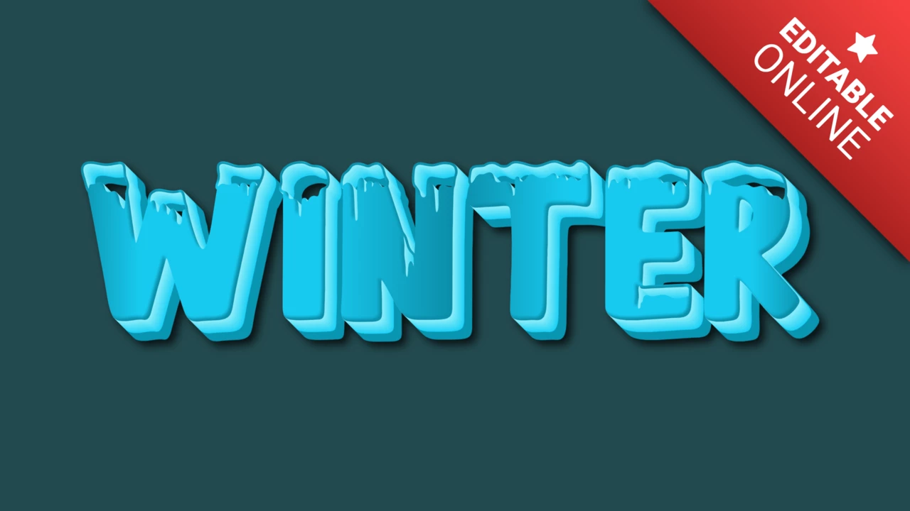 Schriftart Winter Texteffekt