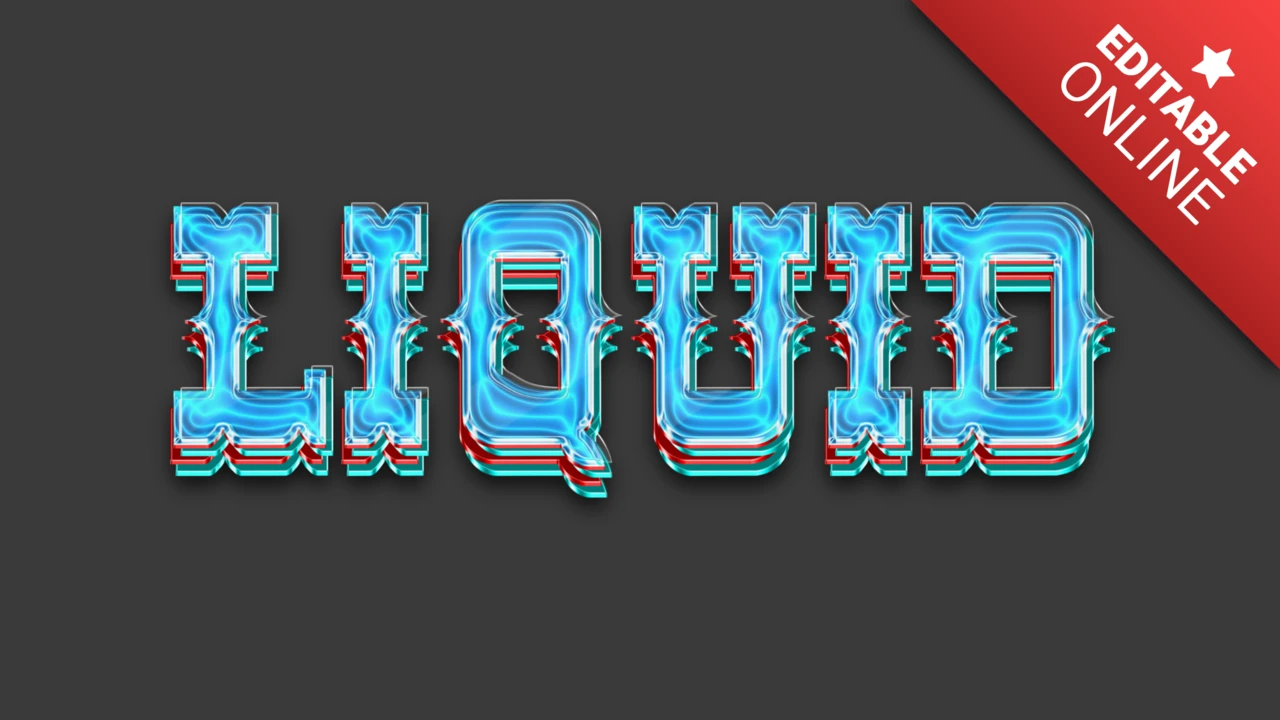 Generador de efectos de texto líquido: crea impresionantes tipografías fluidas en línea